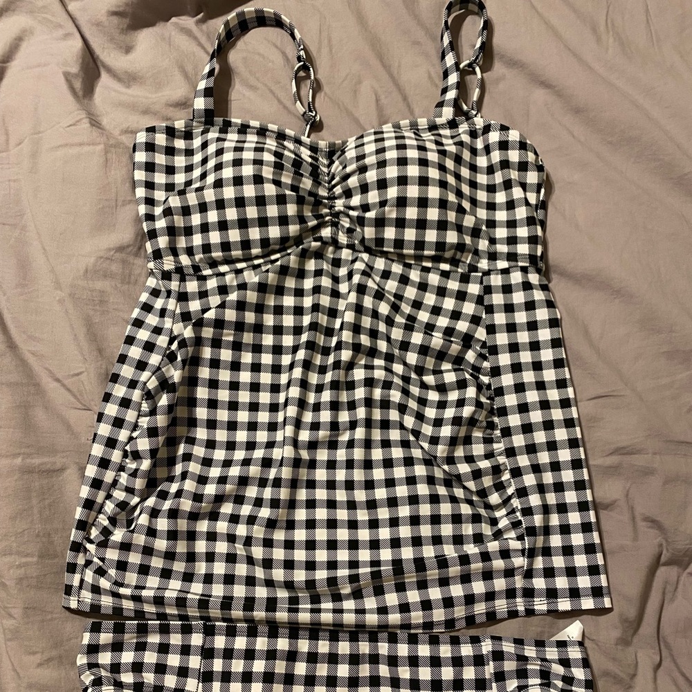 Gingham Maternity Swimwear